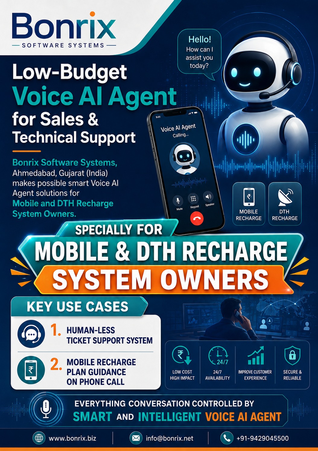 Low-Budget Voice AI Agent for Sales & Technical Support