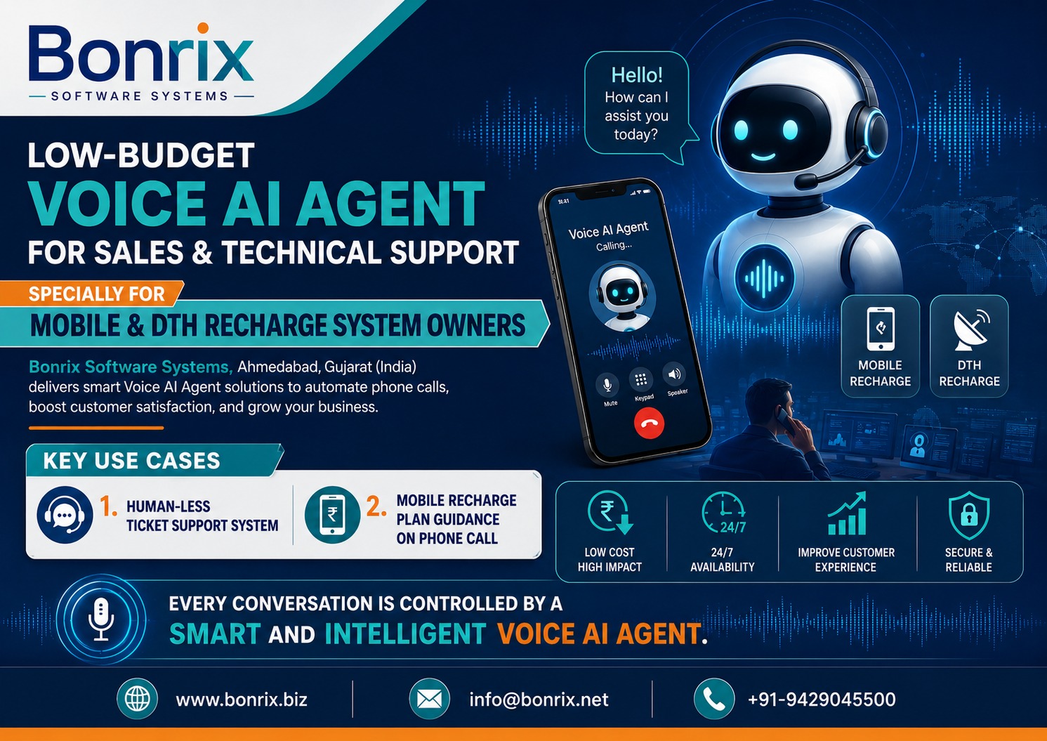 Low-Budget Voice AI Agent for Sales & Technical Support