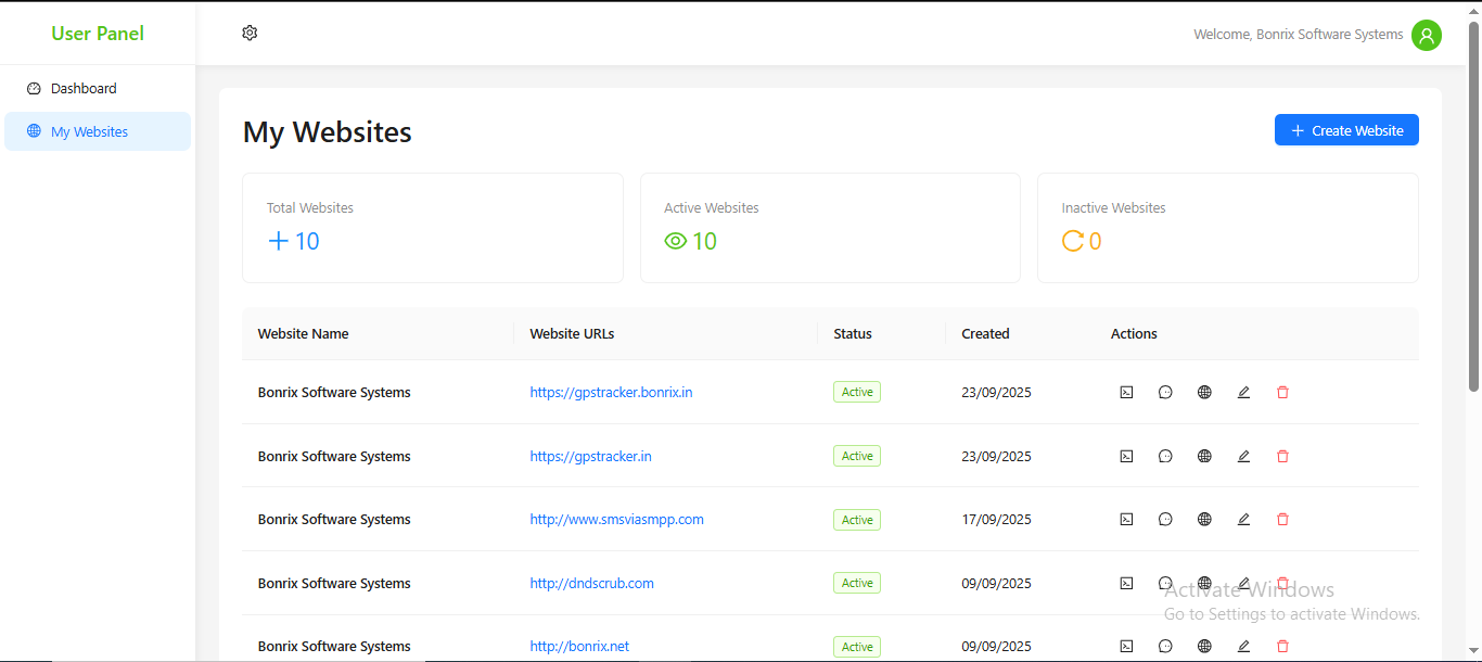 Dashboard Screenshot 1