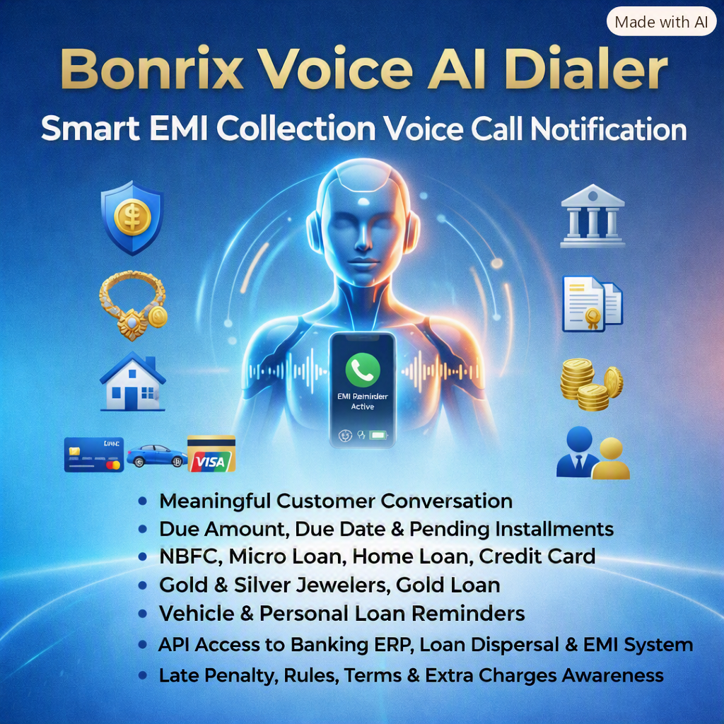 Bonrix Voice AI Agent Dialer for Smart EMI Collection