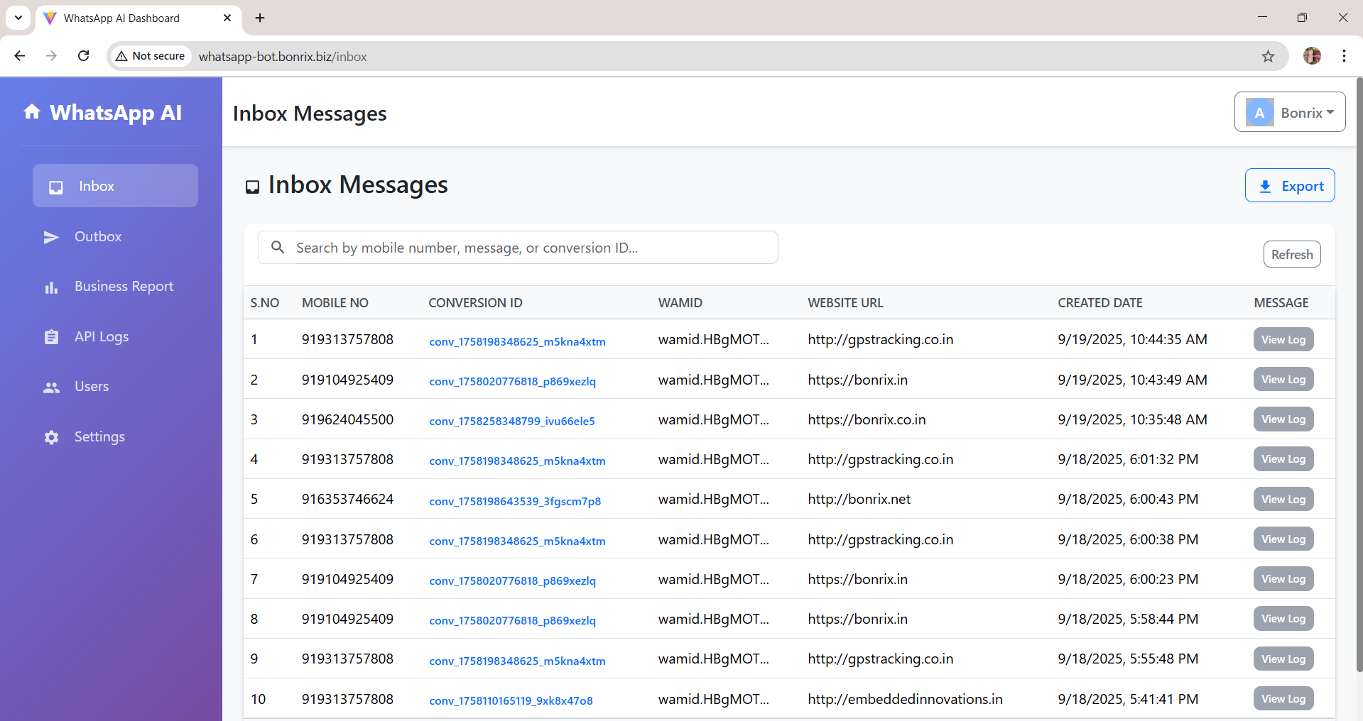 Dashboard Screenshot 3