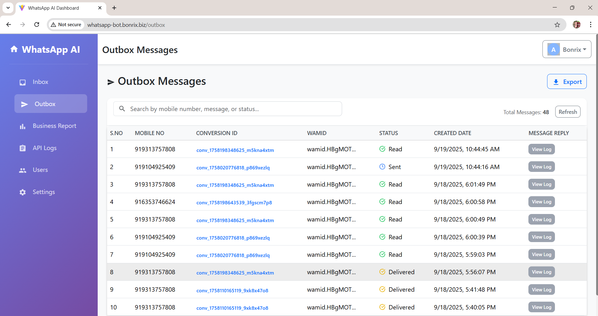 Dashboard Screenshot 4